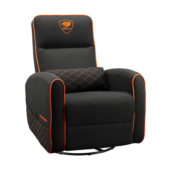 Sillon Gamer Cougar Fidom de Color Negro con Naranja