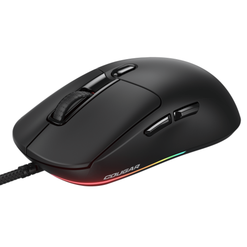 Mouse Gamer Cougar Minos Neo RGB Color Negro con Cable USB-A