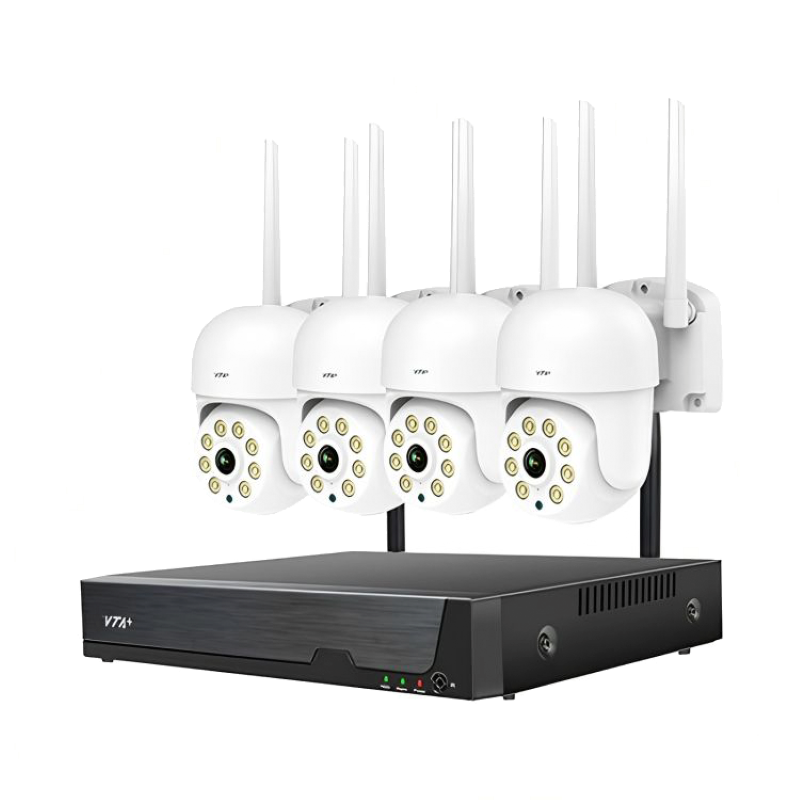 Kit DVR de Video Seguridad VTA+ Quartic con 4 Cámaras Inalámbricas
