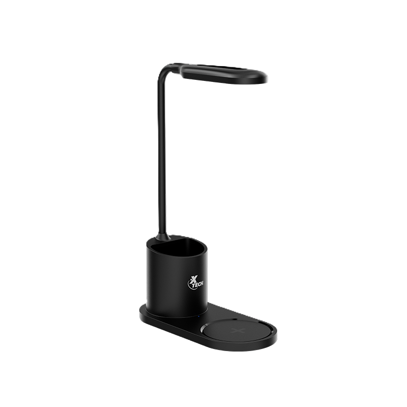 Lámpara Xtech de Escritorio con Portalápices y Cargador Inalámbrico