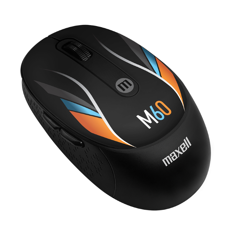 Mouse Inalámbrico Maxell Race Edition M60 Color Anaranjado