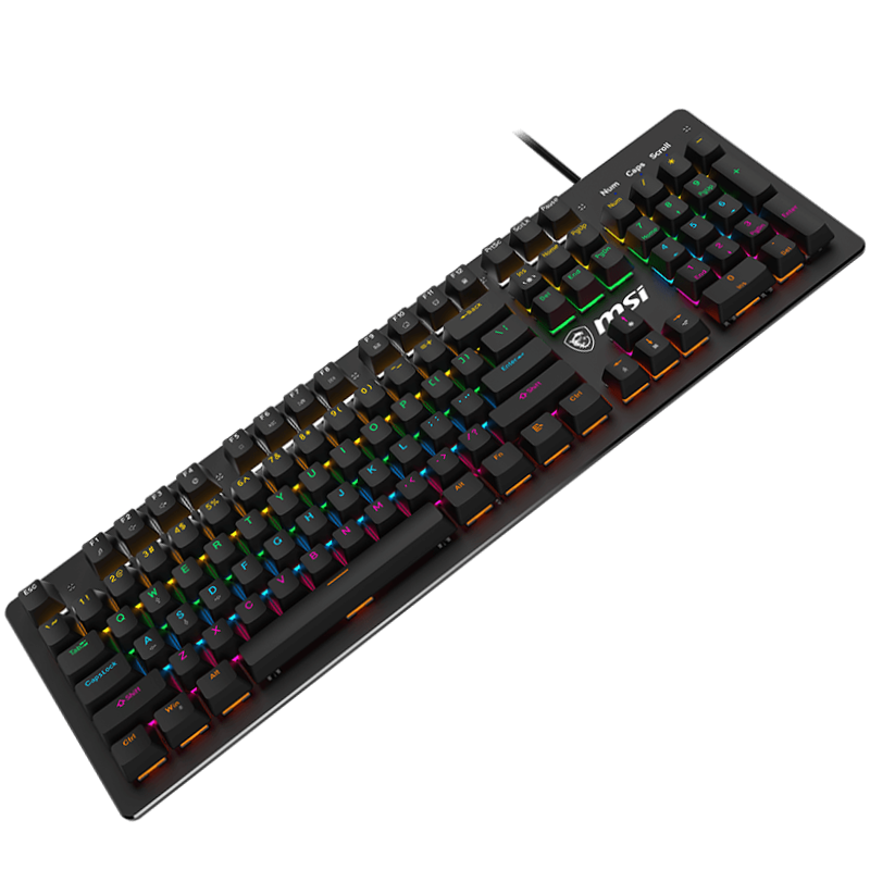 Teclado Gamer Mecánico MSI Forge GK300 RGB Negro con Cable USB-A