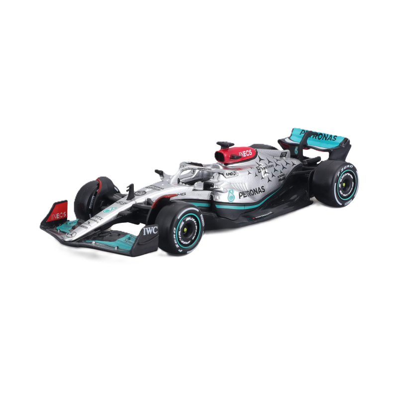 Vehículo BBurago a Escala 1:43 F1 Mercedes-AMG Formula 1 W13 E Performance #63 George Russell