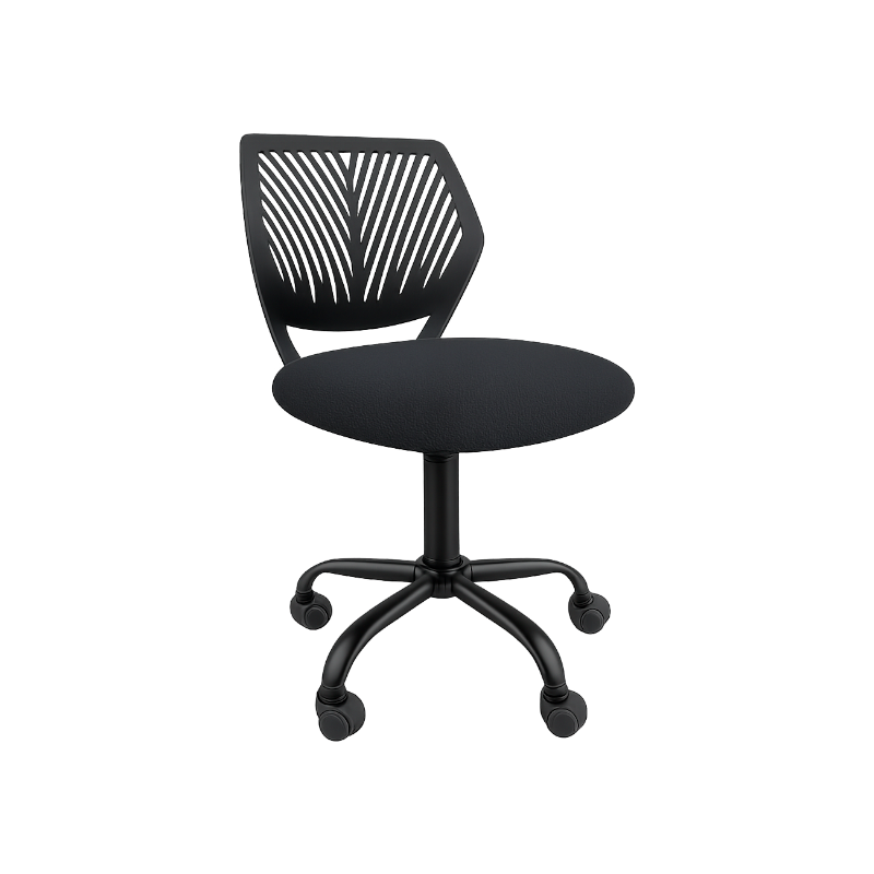 Silla Secretarial Dorasol de Color Negro sin Brazos