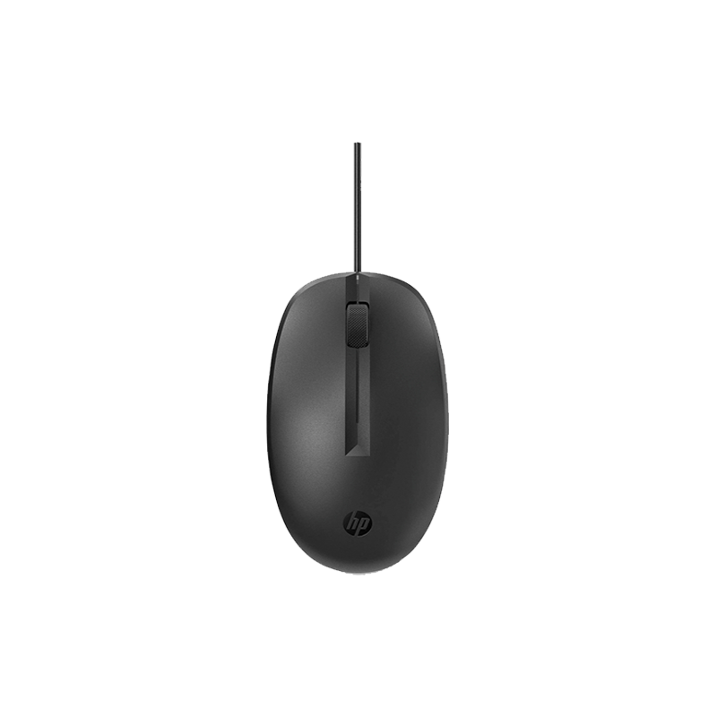 Mouse HP 125 Wired Black con Cable USB-A de Color Negro