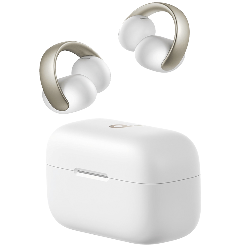 Audífonos Bluetooth soundcore AeroClip Champagne Mist Blancos