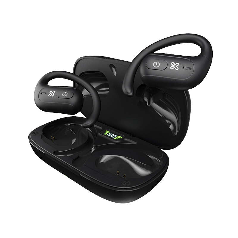 Audífonos Bluetooth Klip Xtreme OpenBuds Black de Color Negro