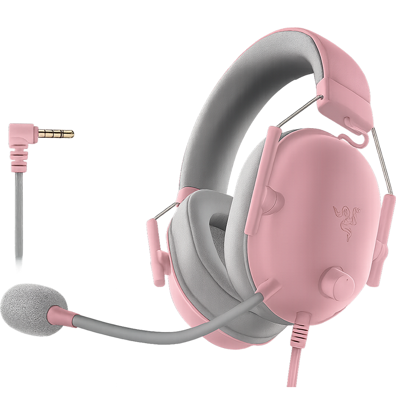 Audífonos Gamer Razer BlackShark V2 X Quartz Pink Color Rosa Cuarzo