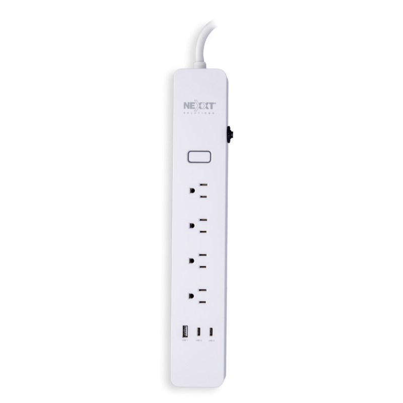 Regleta Protectora de Sobretensión Inteligente WiFi Nexxt y Puertos USB