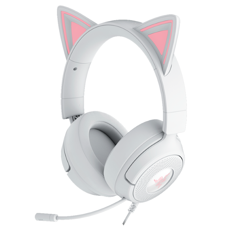 Audífonos Gamer Razer Kraken Kitty V3 X White Color Blanco con Cable