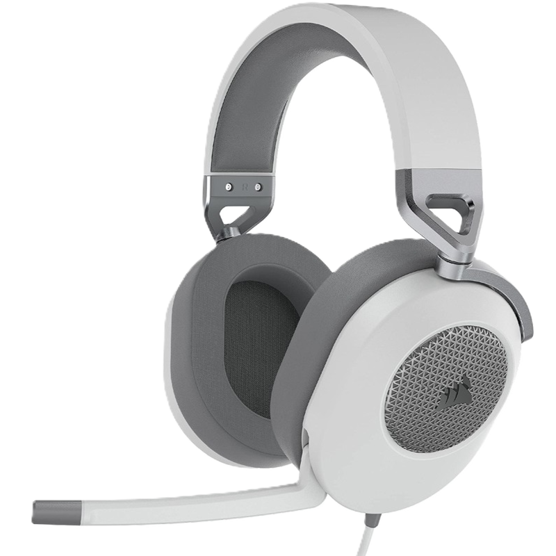 Audífonos Gamer Corsair HS65 Surround White de Color Blanco