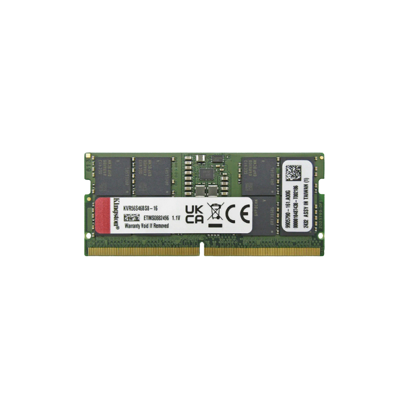 Memoria RAM SODIMM DDR5 Kingston de 16 GB a 5600 Mhz para Computadora Portátil 
