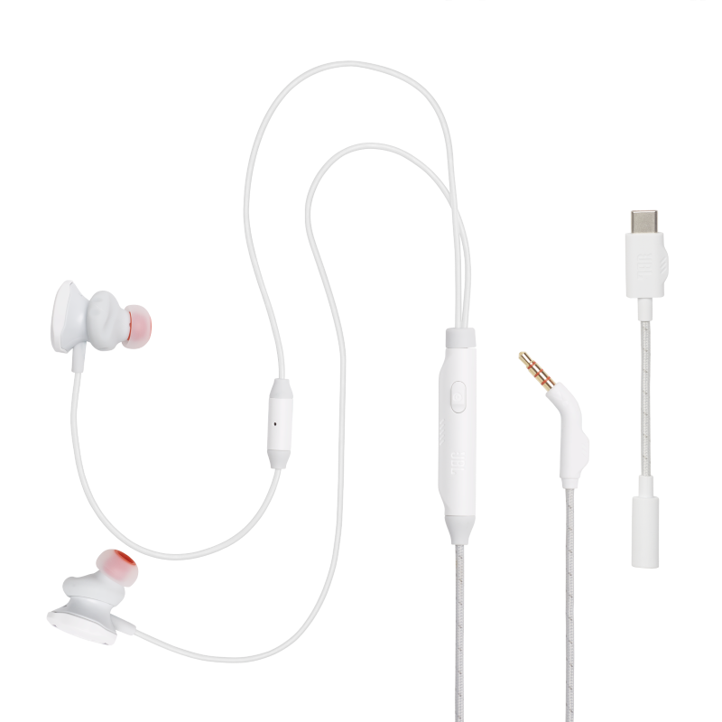 Audífonos Gamer JBL Quantum 50C White Color Blanco con Cable USB-C