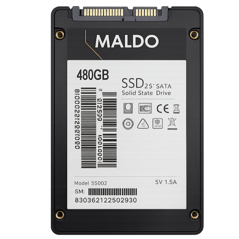 Unidad de Estado Sólido 2.5" Maldo SSD Black Color Negro de 480 GB
