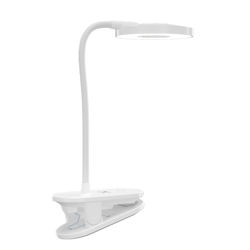 Lámpara Xtech de Escritorio LED Recargable de Color Blanco con Clip