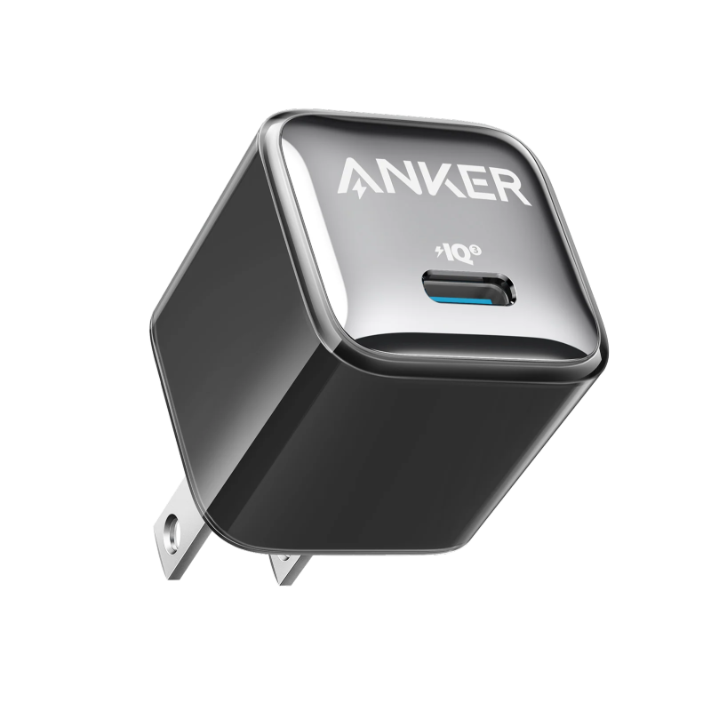 Adaptador de Corriente Anker Ultra-Compact Charger Black USB-C de 20 Watts Color Negro