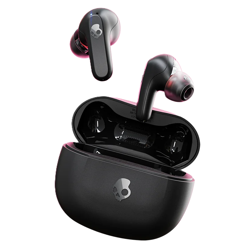 Audífonos Bluetooth Skullcandy Rail XT True Black de Color Negro
