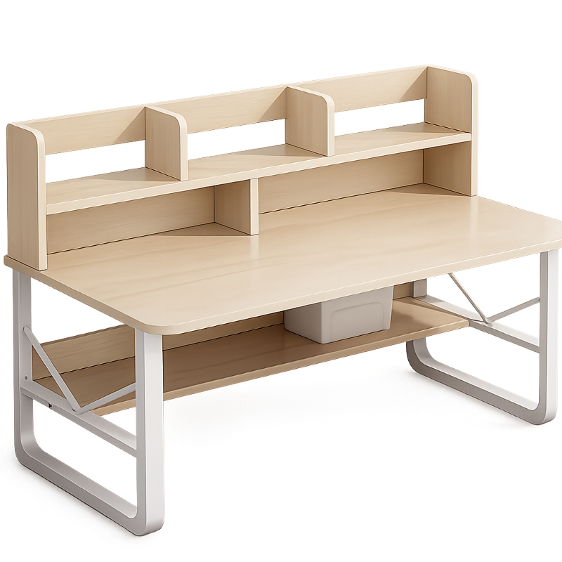 Escritorio de Madera Sencillo de Color Beige