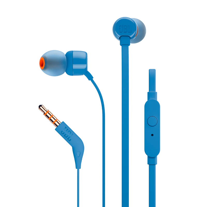 Audífonos JBL Tune 110E Blue de Color Azul con Cable Aux 3.5mm