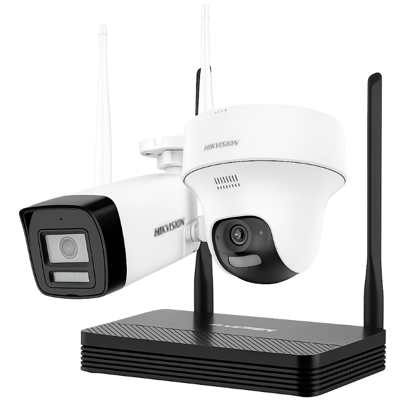 [NKS424W02H-4MP] Kit de 2 Cámaras Wi-Fi + NVS Hikvision EasyLink