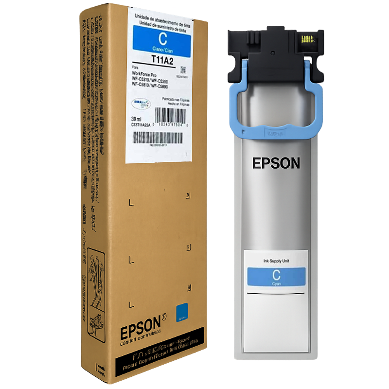 Bolsa de Tinta Epson T11A220-AL Cian de 39 ml.