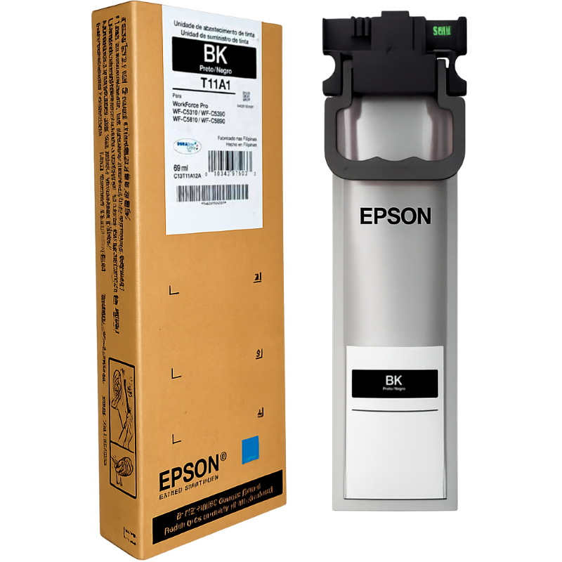 Bolsa de Tinta Epson T11A120-AL Negra de 69 ml.