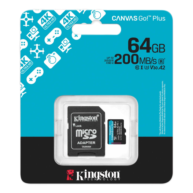 ​Memoria MicroSDXC Kingston Canvas Go! Plus de 64 GB