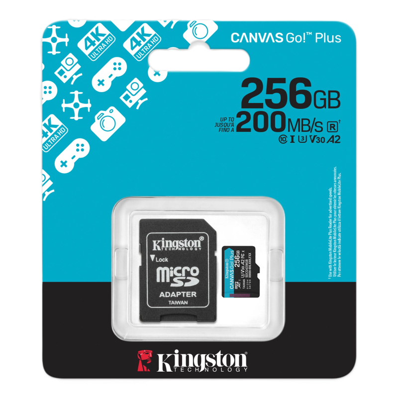 ​Memoria MicroSDXC Kingston Canvas Go! Plus de 256 GB