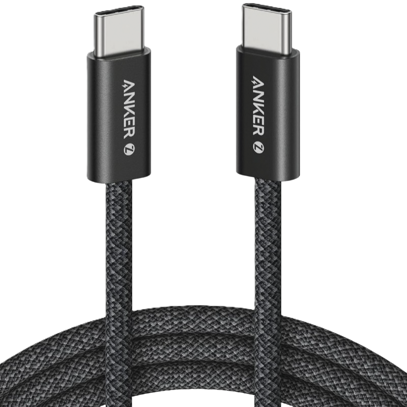 Cable Trenzado Anker Zolo de USB-C a USB-C Color Negro de 1.80 M.
