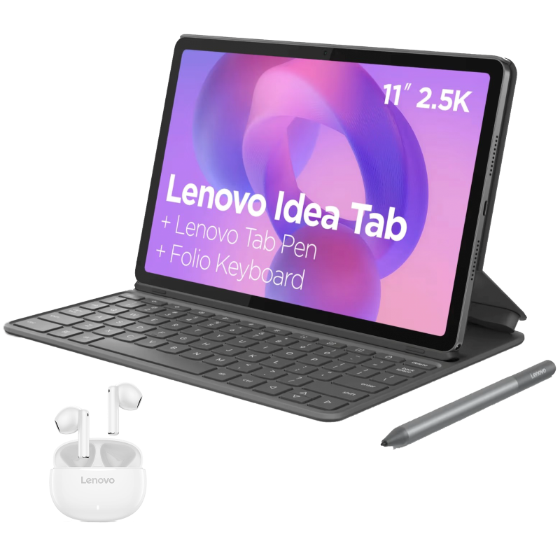 Tablet Lenovo Idea Tab + Funda con Teclado + Audífonos E310 Blancos