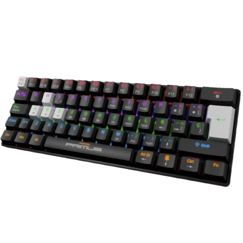 Teclado Gamer Mecánico 60% Primus BALLISTA61T RGB Negro