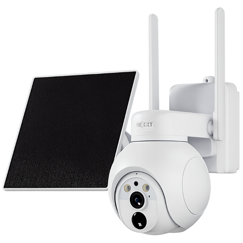 Cámara de Seguridad 4G PTZ Nexxt con Panel Solar para Exteriores