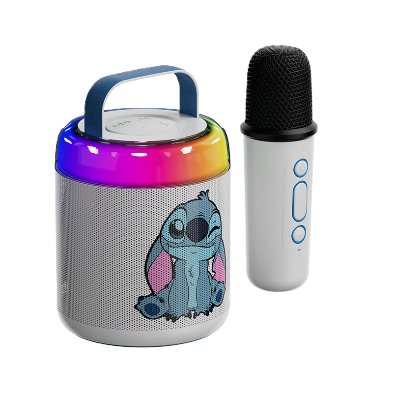 Kit de Mini Karaoke Xtech Edición Disney Stitch de Bocina y Micrófono