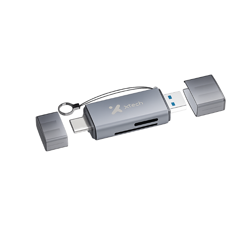 Lector de Tarjetas OTG microSD y SD 2 en 1 USB-C y USB-A Xtech