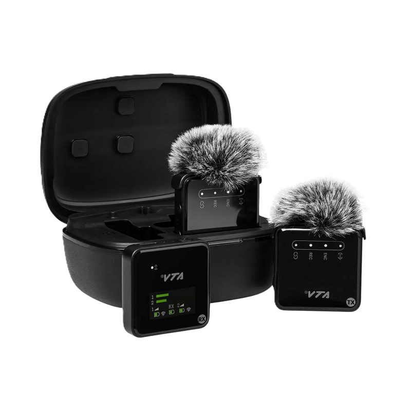 Kit de 2 Micrófonos de Solapa Inalámbricos VTA Creators