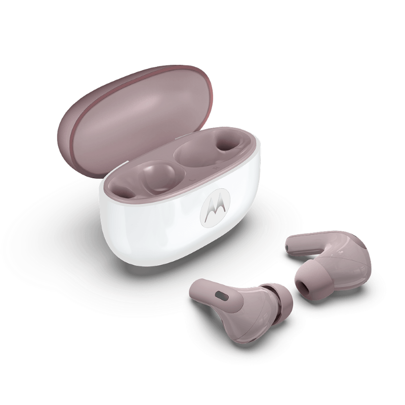 Audífonos Bluetooth Motorola Moto Buds 2 PANTONE Violet Ice Rosados