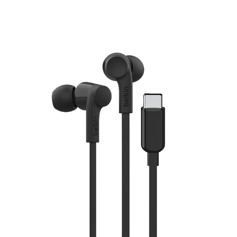 Audífonos Belkin SoundForm con Cable USB-C de Color Negro