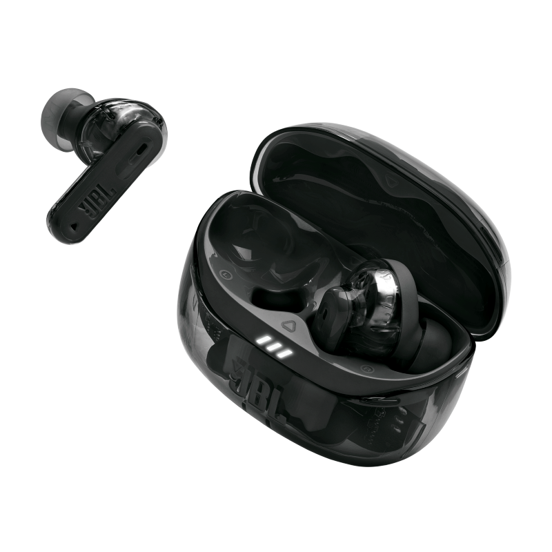 Audífonos Bluetooth JBL Tune Beam 2 Ghost Black de Color Negro