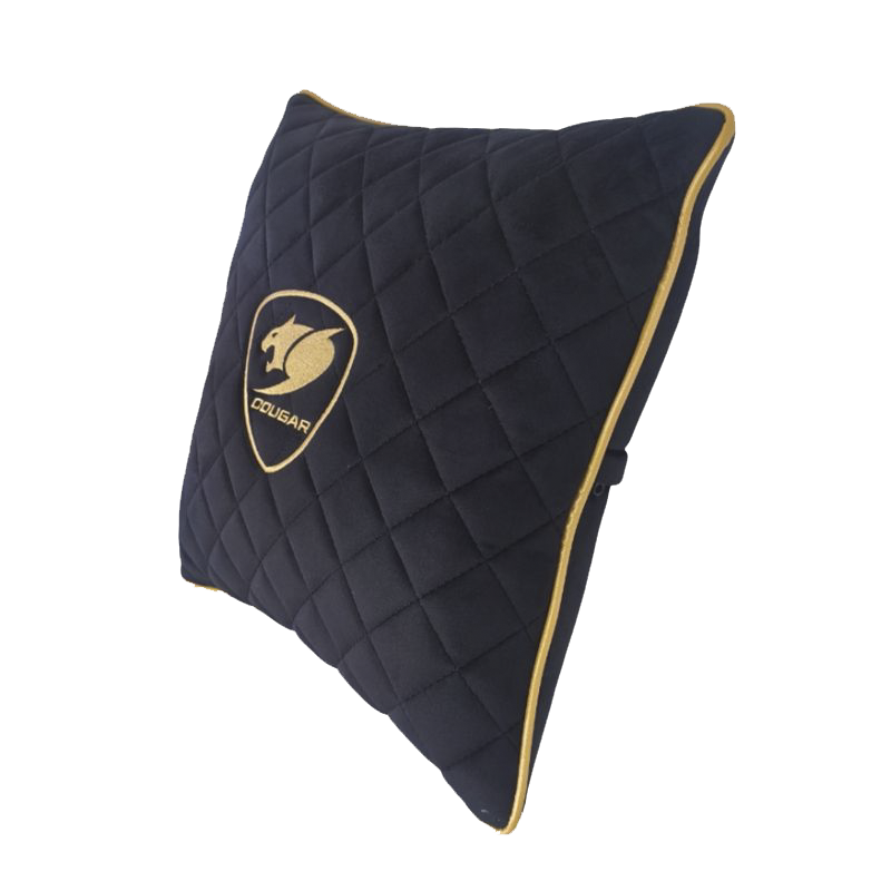 Cojín Cougar Cushion Lander de Color Negro con Dorado