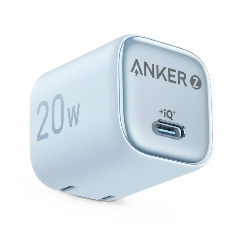 [A2699J31] Adaptador de Corriente Anker Zolo Charger Misty Blue USB-C de 20 Watts de Color Celeste