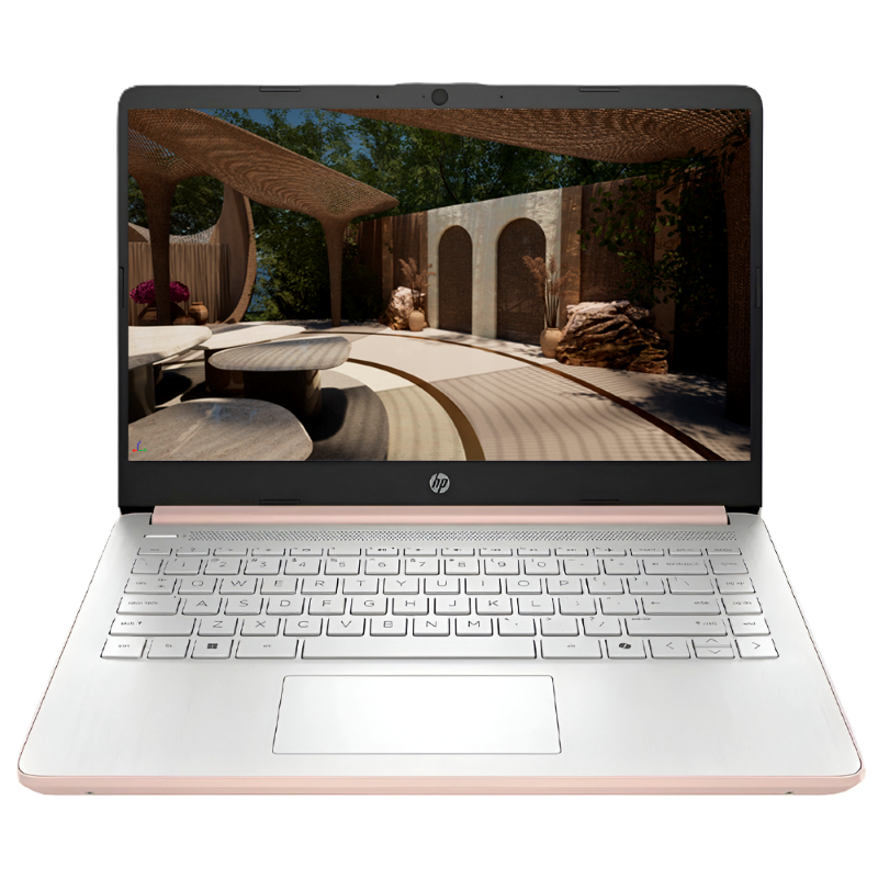 Laptop HP 14-dq6105dx Pale Rose Gold de Color Rosado/Dorado