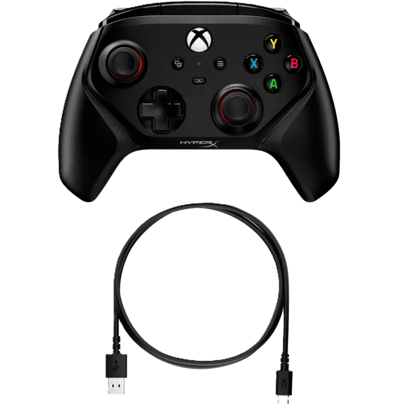 Control HyperX Clutch Gladiate Negro con Cable para Xbox