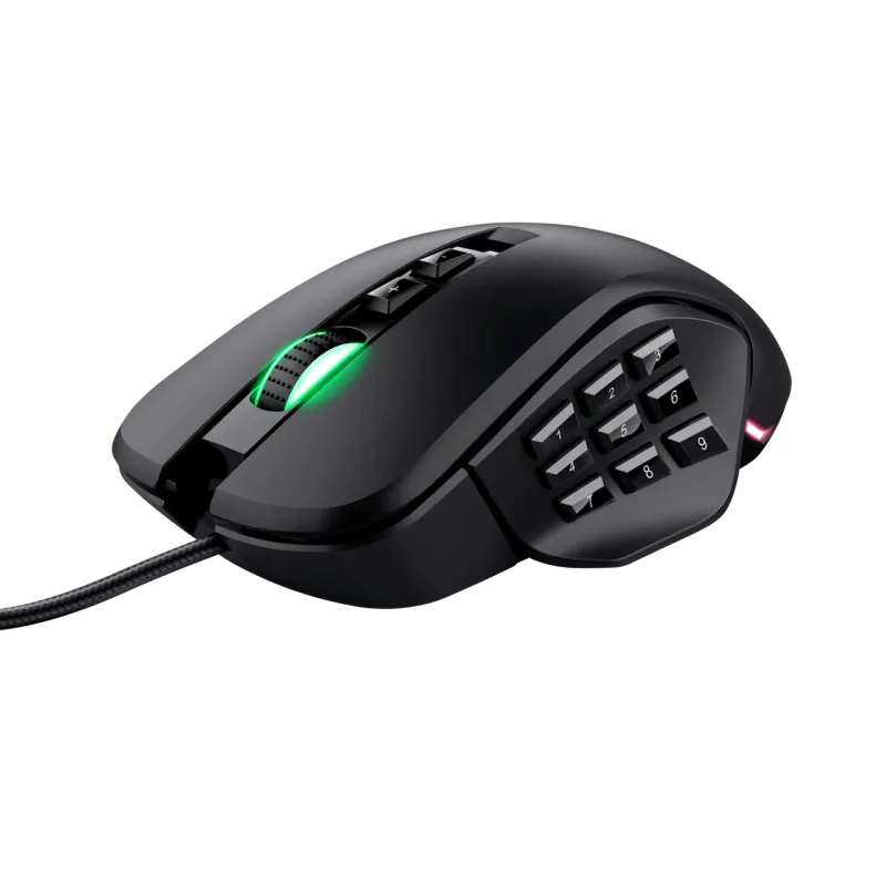 [23764] Mouse Gamer Trust Morfix RGB de Color Negro con Cable USB-A