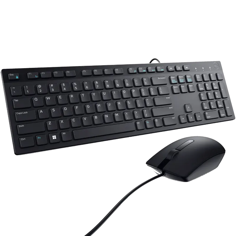 [5397184687581] Mouse + Teclado Dell KM300CLTN de Color Negro con Cable USB-A