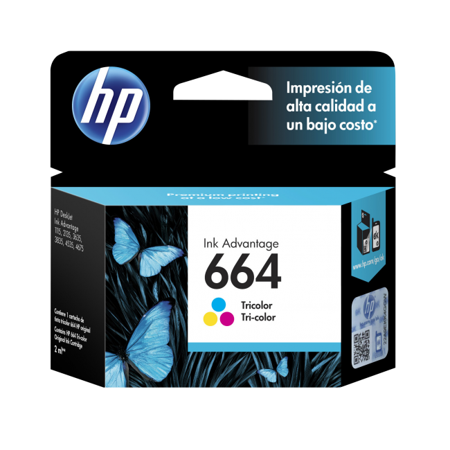 ​​​Cartucho de Tinta HP 664 de Colores