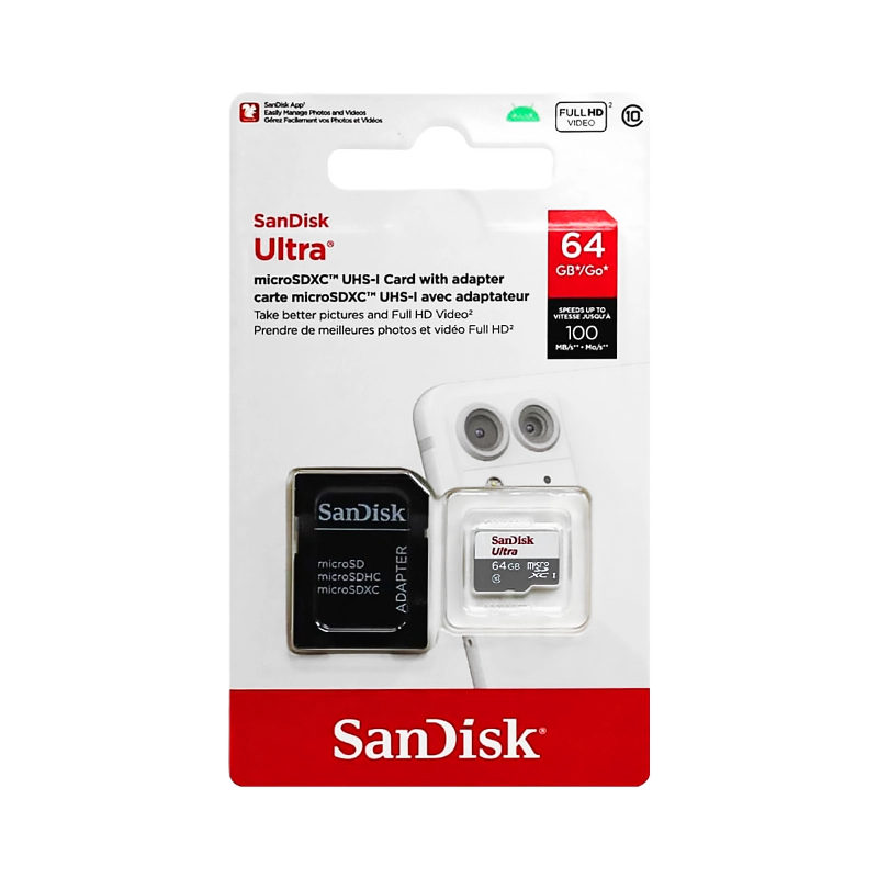 Memoria MicroSDXC UHS-I SanDisk Ultra de 64 GB