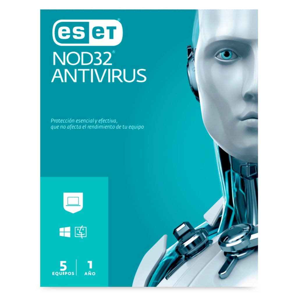 Licencia de Antivirus Eset Nod32 de 1 Año para 5 Equipos