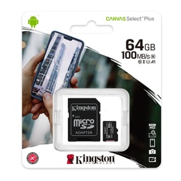 [SDCS2/64GB] ​Memoria MicroSDXC Kingston Canvas Select Plus de 64 GB