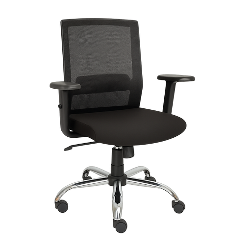 [DS-1103N] Silla Secretarial con Brazos Ajustables Dorasol Color Negro