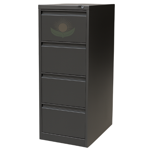 [DP-084] ​Archivo de Metal Negro de 4 Gavetas Dorasol